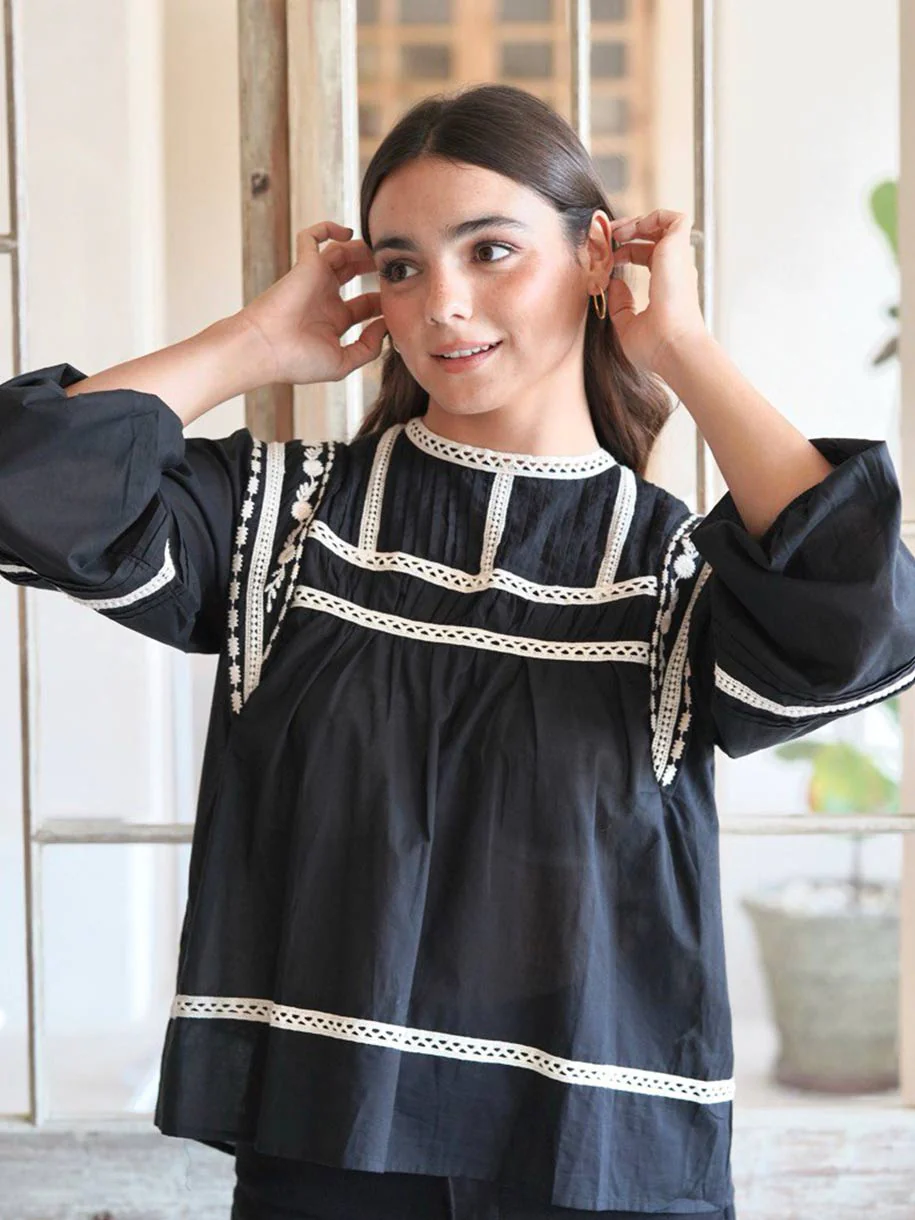 BLUSA BOHO BLACK - Image 2