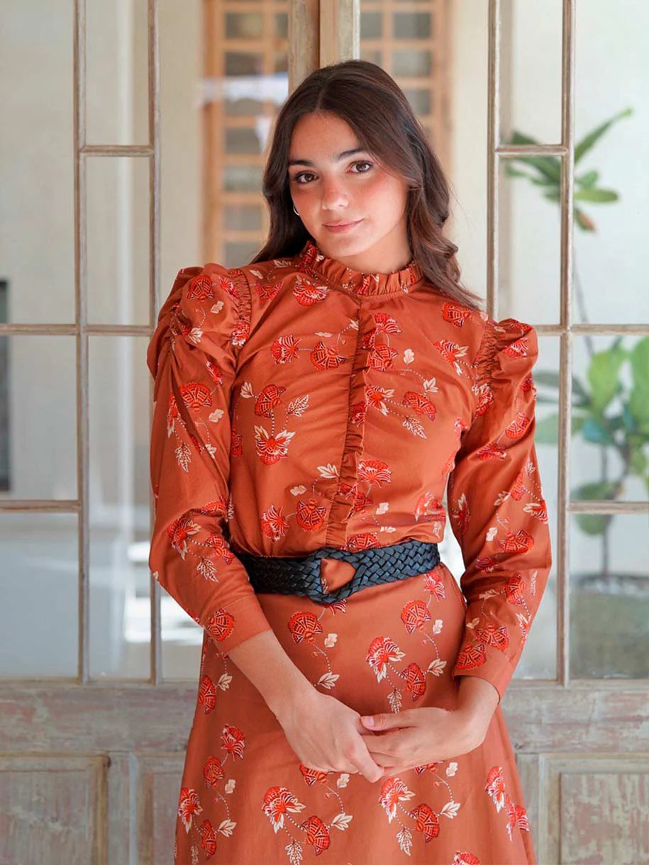 CAMISA FLORAL TERRACOTA - Image 3