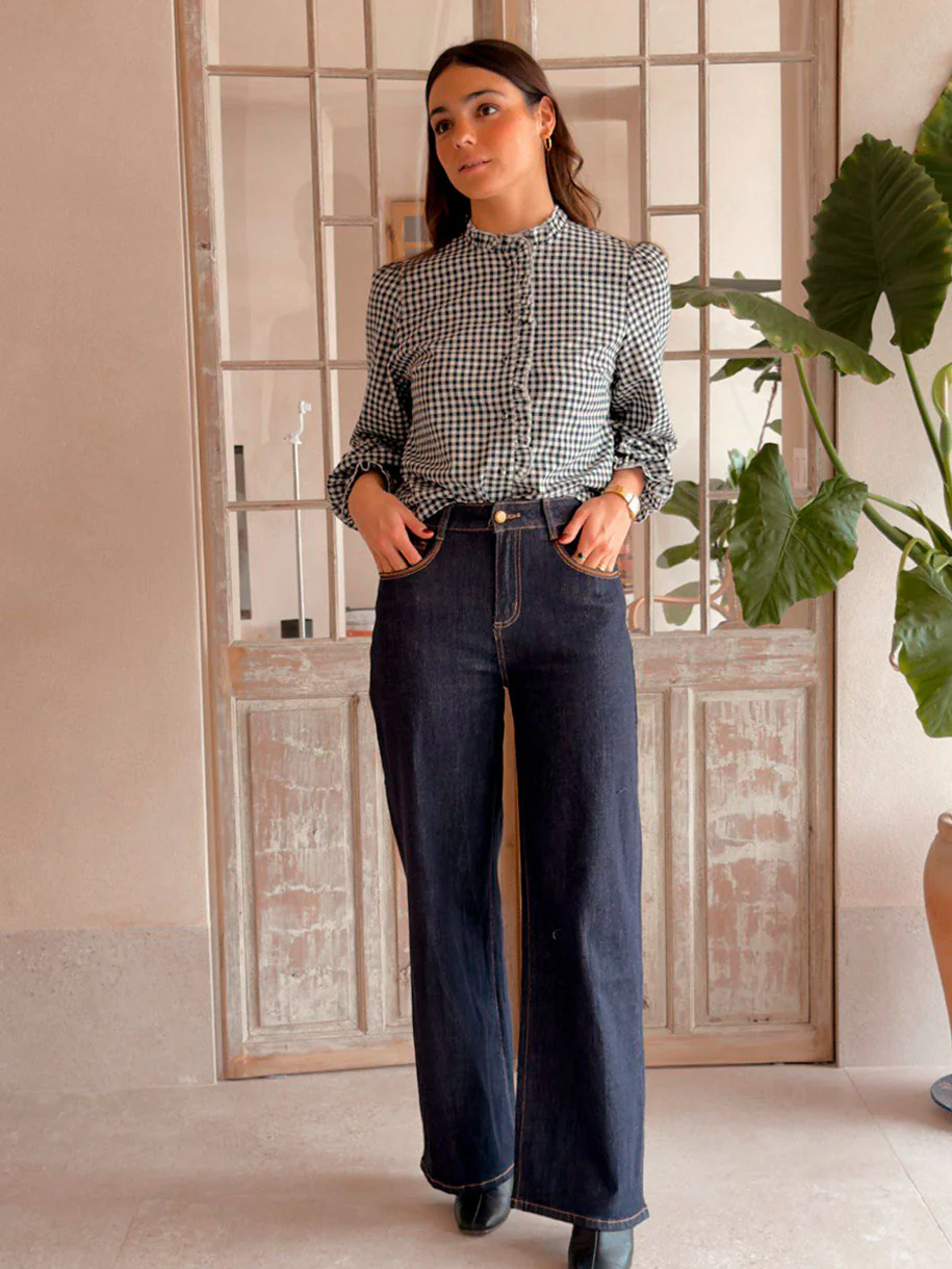 JEANS WIDE LEG OSCURO - Image 2