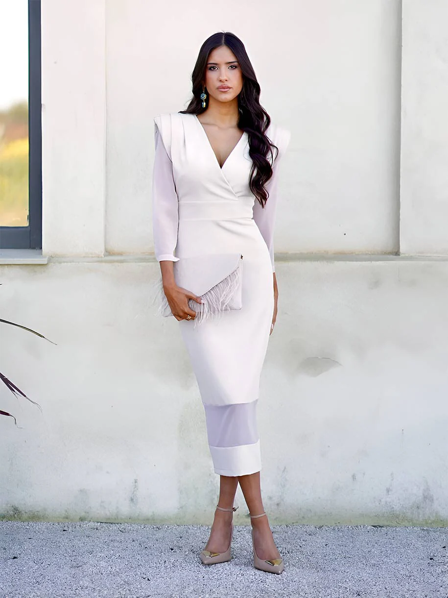 VESTIDO BEIGE LA GABRIELA
