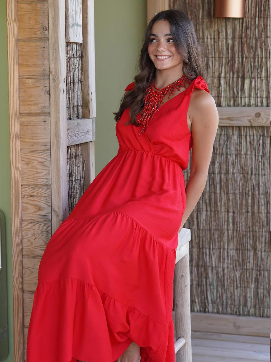 VESTIDO CRUZADO VOLANTES - Image 2