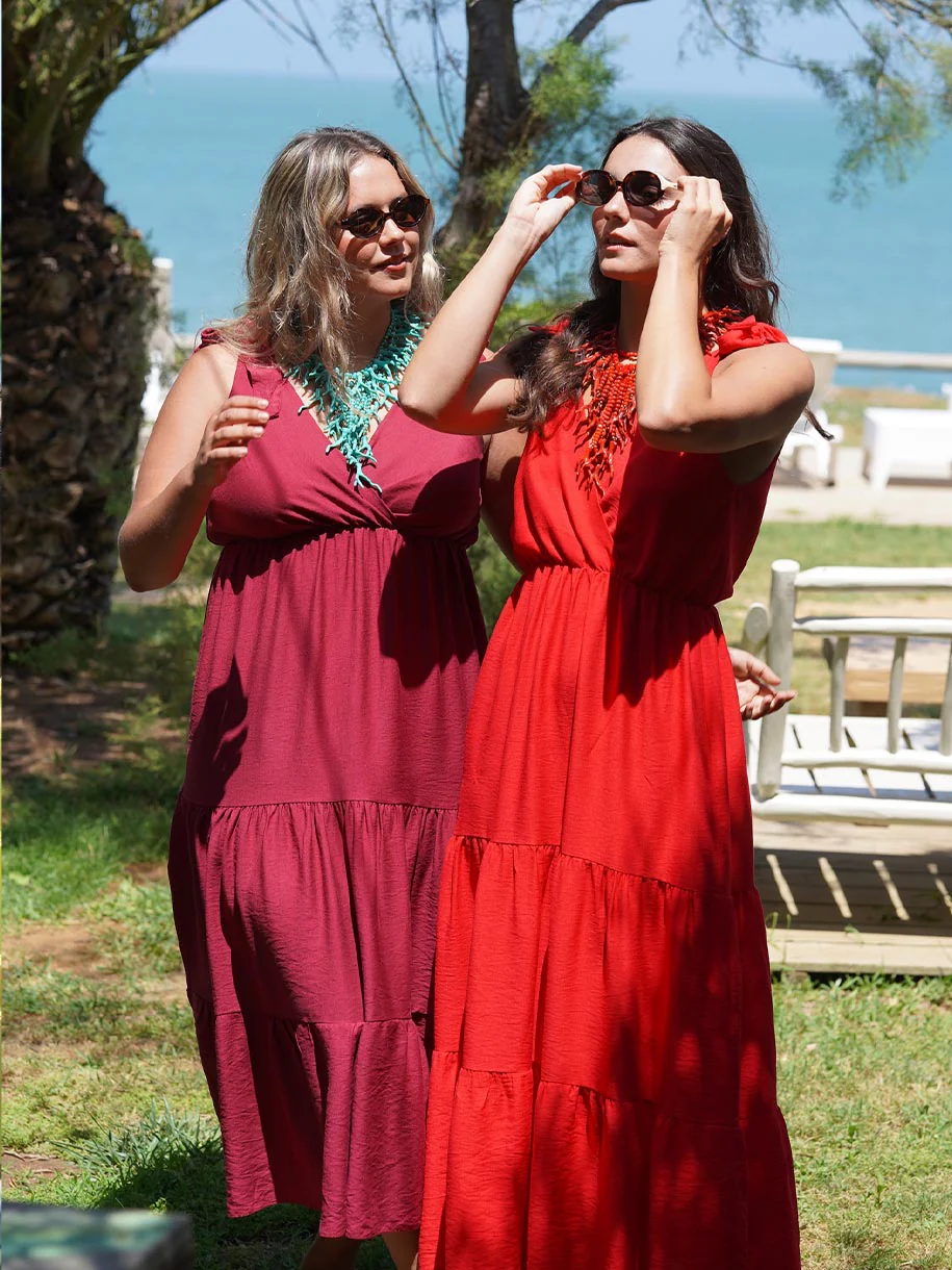 VESTIDO CRUZADO VOLANTES - Image 3