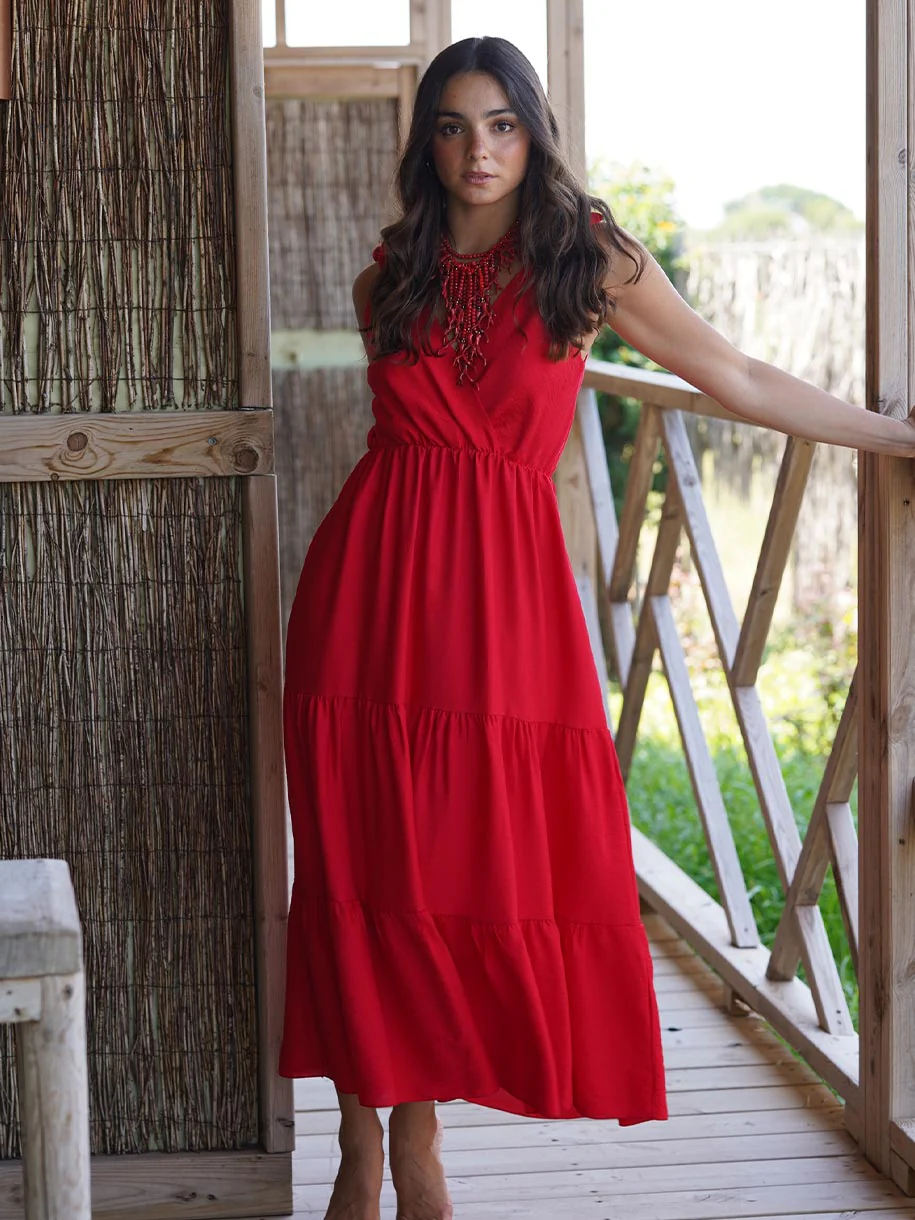 VESTIDO CRUZADO VOLANTES - Image 4