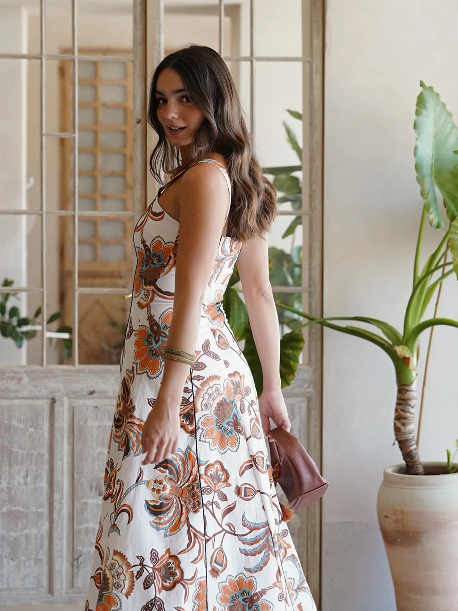 VESTIDO MIDI FLORES VIVOS - Image 3